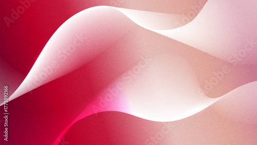 Abstract red and pink gradient wave texture with soft flowing shapes in smooth vector design