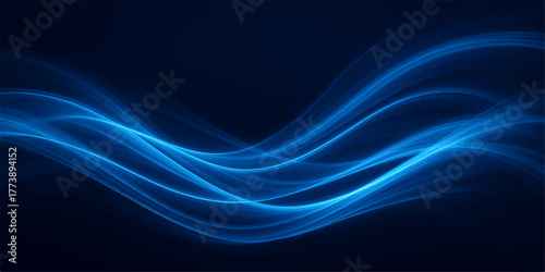 Abstract blue wave motion with light and dark lines texture for a digital art wallpaper design pattern