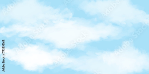 Light sky blue brush painted watercolor background.