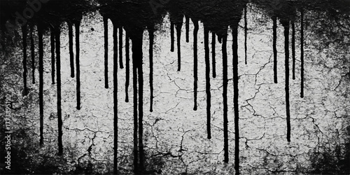 Old wood texture on a grunge metal background with a cold winter forest landscape and white snow