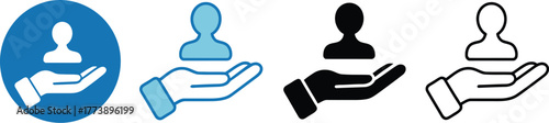 Hand Offering Support to a Person - Symbol of Care, Assistance and Customer Service