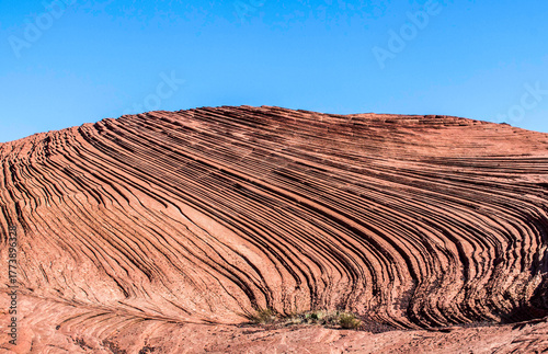 Rock stairs from wind erosion in sandstone