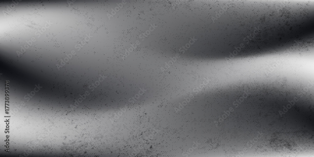 Obraz premium Black dark gray silver white wave abstract background for design. Light wave, wavy line. Ombre gradient. Noise rough grungy grain brushed metal metallic effect.eps10