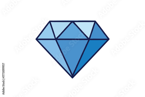 blue diamond vector icon