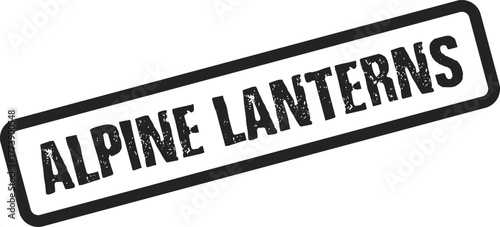Alpine Lanterns Promotional Stamp for Mountain Themed Events and Outdoor Celebrations