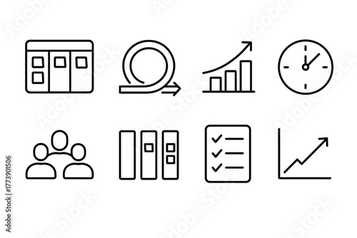 Linear project management icons for agile and productivity