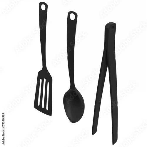 Three kitchen tools set.eps