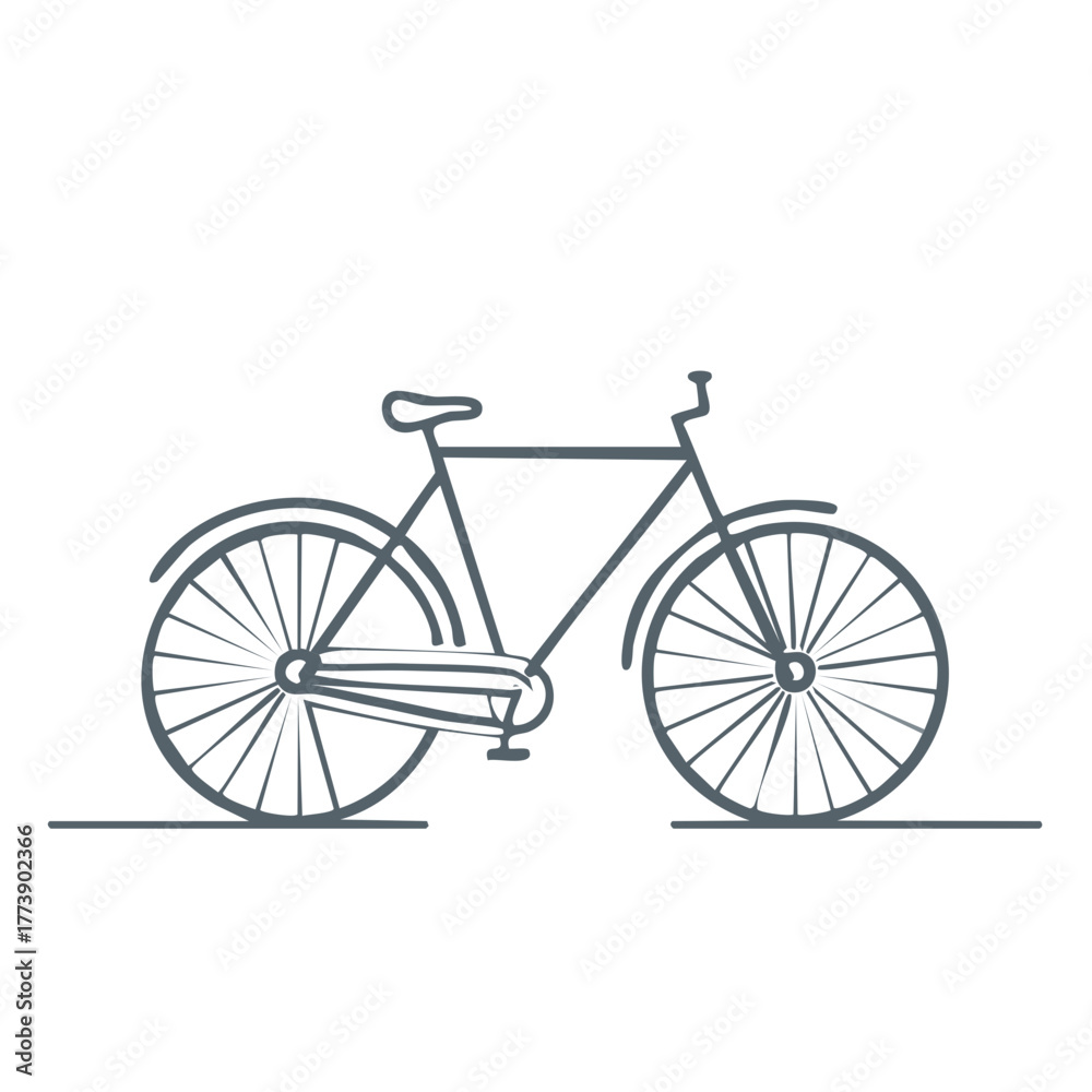 Fototapeta premium Bicycle Line Art Minimalist Style Icon Design Illustration Graphic Template