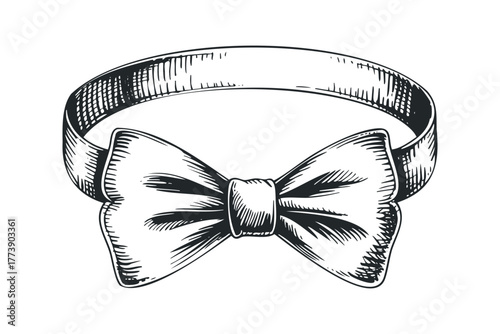 Hand Drawn Sketch of a Bow Tie