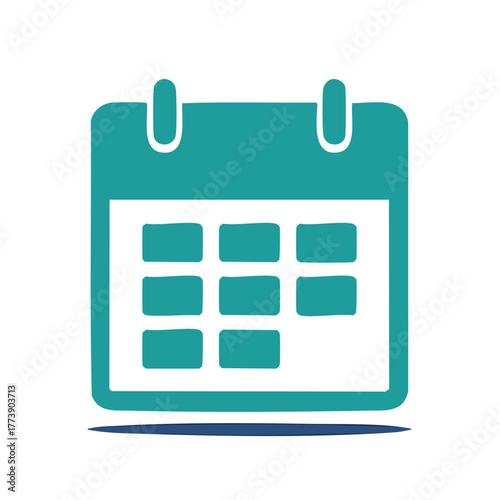 Simple Hand Drawn Calendar Icon for Date and Schedule Management