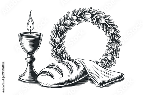 Religious Symbols Communion Elements Offering