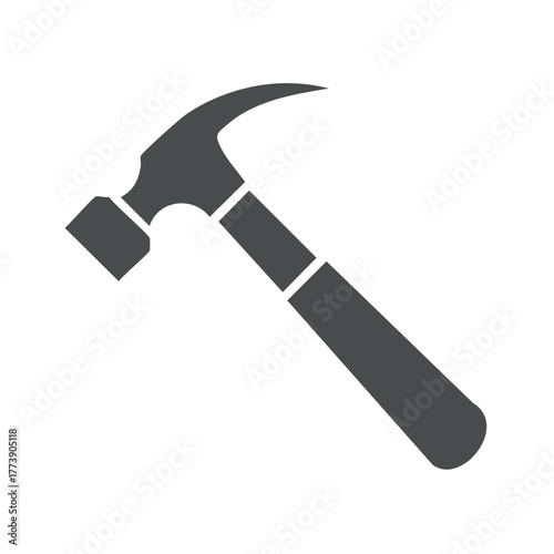 Hammer tool icon simple vector graphic for construction and repair