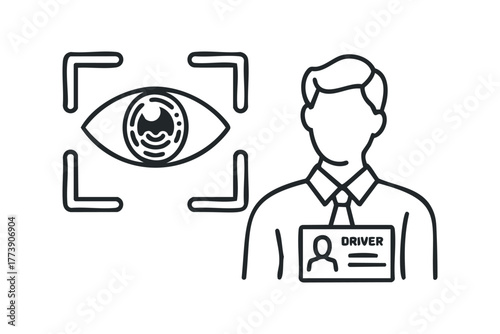 Driver Identification and Eye Scan Symbol