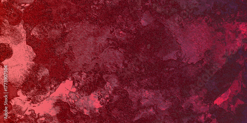 Scratch dark smoke red wall, dirty old concrete cemetery texture panoramic looking abstract fog background cloudiness mist smoke moves black swirling web banner use mockup