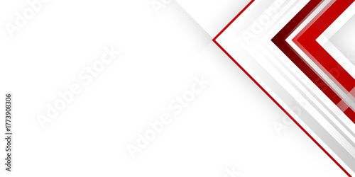 Red, white modern abstract background design. Hi-tech red corporate abstract background. Geometric vector illustration design with curve wave lines pattern texture. banner pattern presentation bg.	