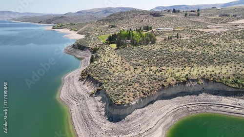 aerial view of a river