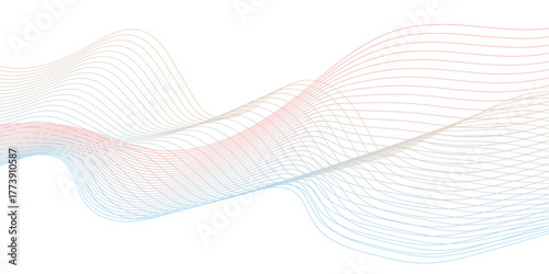 Abstract vector wave line template. swoosh speed line music and science technology vector flow background . Wave Swirl, frequency sound wave, twisted curve .	
