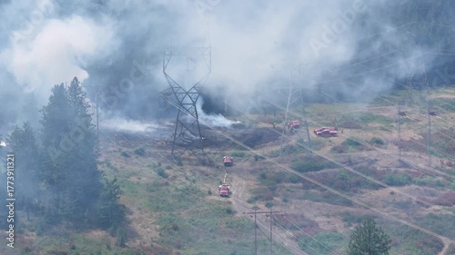 Smoke from a wildfire 