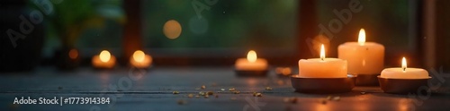 Serene Candlelight Calming Atmosphere for Meditation, Yoga, and Mindfulness Practices