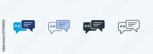 Communication Multiple Style Icon Collection 