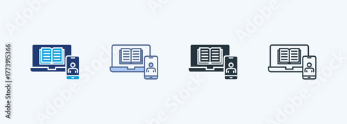 Remote Learning Multiple Style Icon Collection 