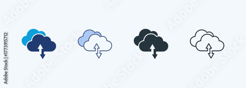 Cloud Storage Multiple Style Icon Collection 