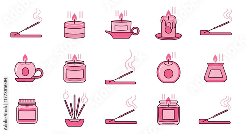 Aromatic Candles and Incense Sticks Collection - Relaxation and Ambiance.