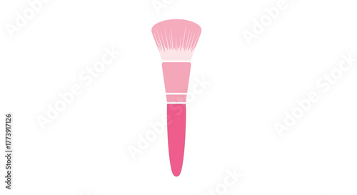 Pink Makeup Brush Illustration for Beauty and Cosmetics.