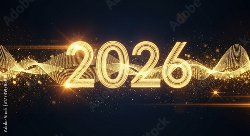 golden celebration new years background