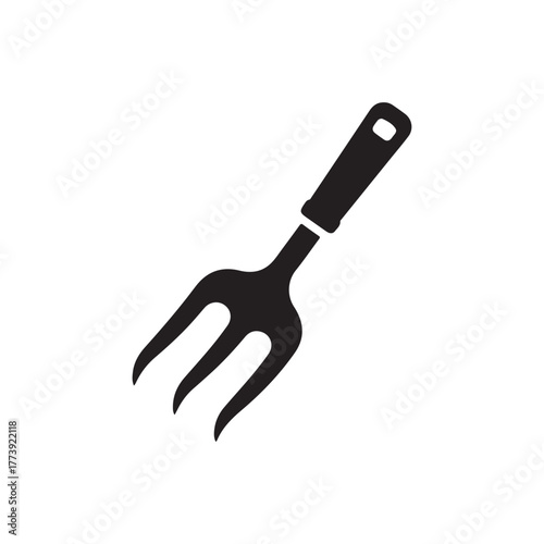 Hand cultivator silhouette icon vector illustration