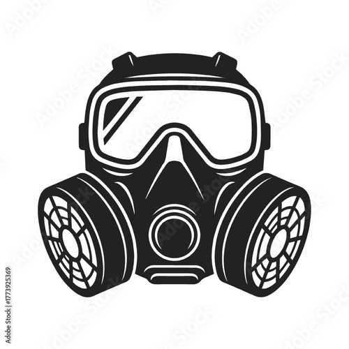 Vintage Style Gas Mask for Protection Design Illustration