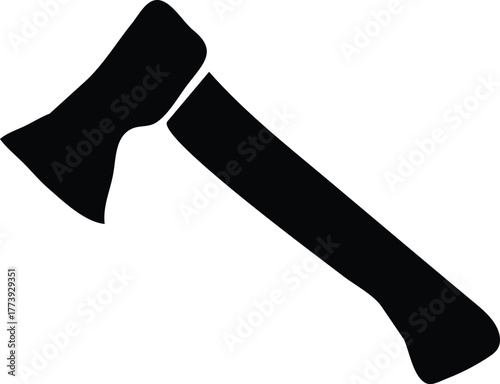 Black Silhouette of an Axe
