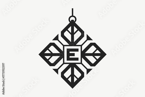 snowflake ornament with hidden letter elegant holiday decoration idea
