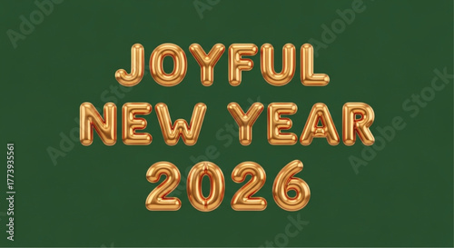 Joyful New Year 2026, a vibrant, festive message created for the upcoming new year. vector illustration
