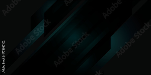 Dark abstract composition with faint blurry diagonal teal light streaks.