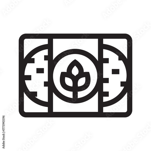 vegetable meat black line icon for digital and print projects.