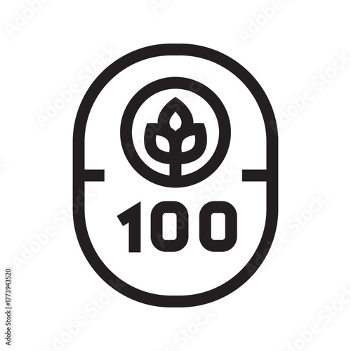 organic black line icon for digital and print projects.