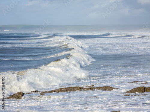 big waves breaking on the ocean