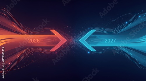 Dynamic data banner transition from 2026 to 2027 embracing new insights in technology