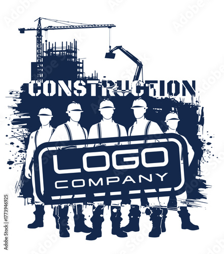 Construction Contractors Engineering Company Advertising Logo Patch