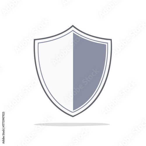 Abstract Shield Icon with Half White Half Gray Design and Outline Free Download Abstract Shield Icon with Half White Half Gray Design and Outline - GFXLoad