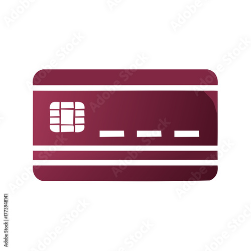 Modern credit card chip and stripes graphic against a white background