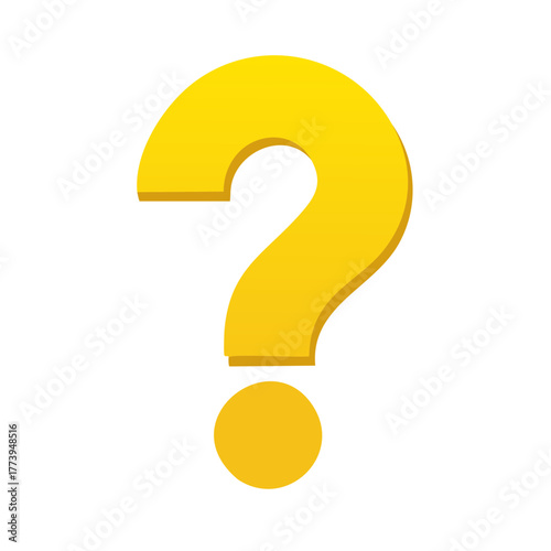 Yellow Question Mark Illustration Symbol Sign of Confusion Inquiry or Uncertainty