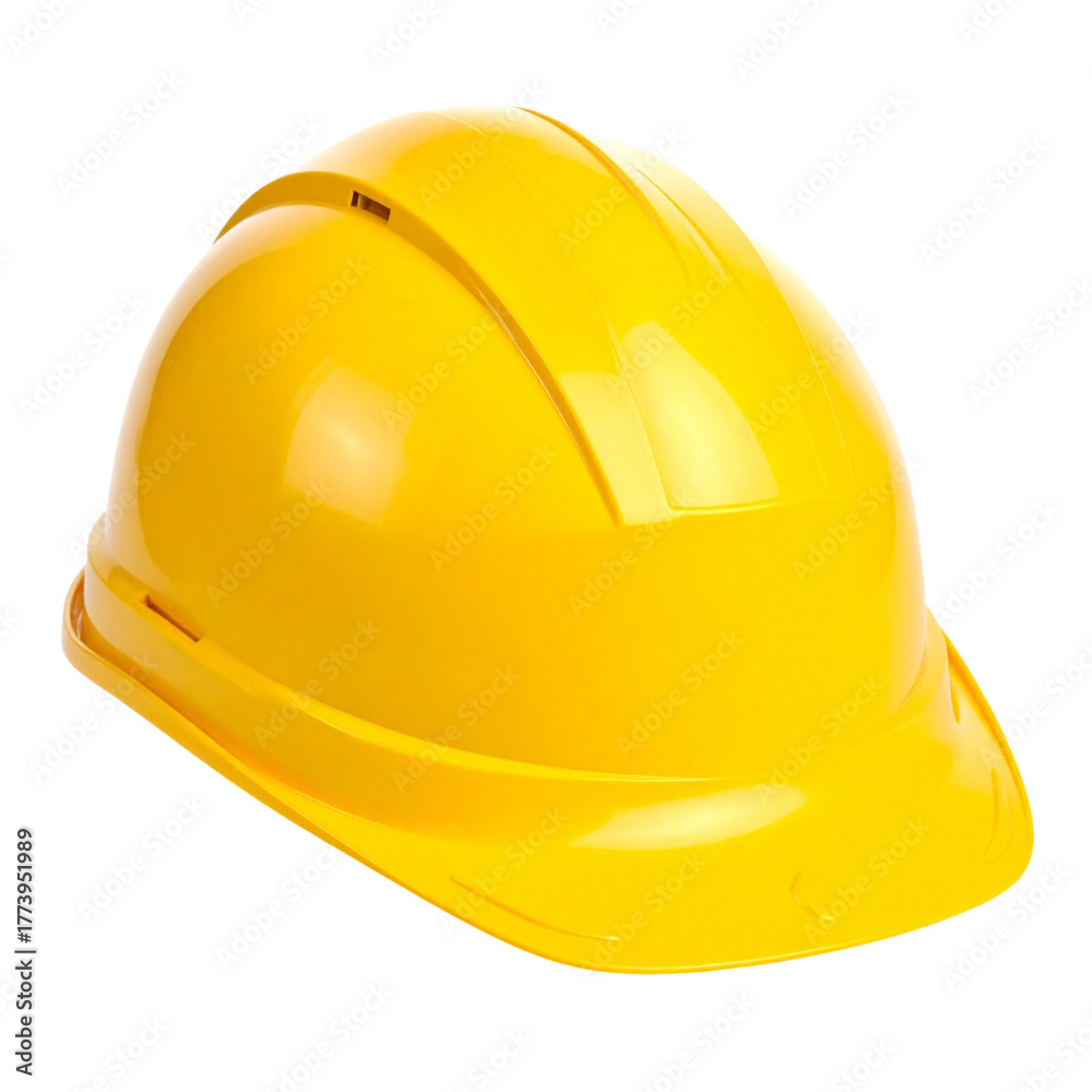 Fototapeta premium PNG of a hard shell helmet, ideal for construction, industrial safety, and protective gear projects, offering clear detail and emphasizing workplace safety and protection