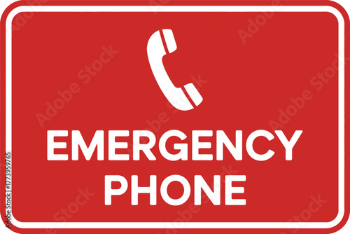 Emergency Phone Sign  Public Safety and Immediate Call Point