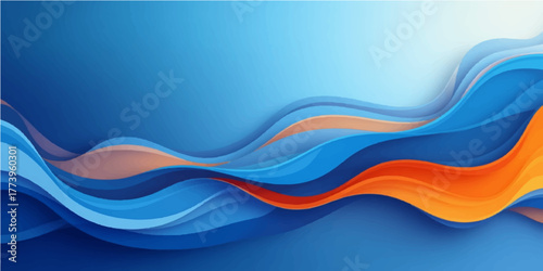 Abstract blue wave design vector illustration with dynamic light flow and digital technology backdrop