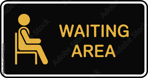 Waiting Area Sign Passenger Waiting Room and Reception Symbol