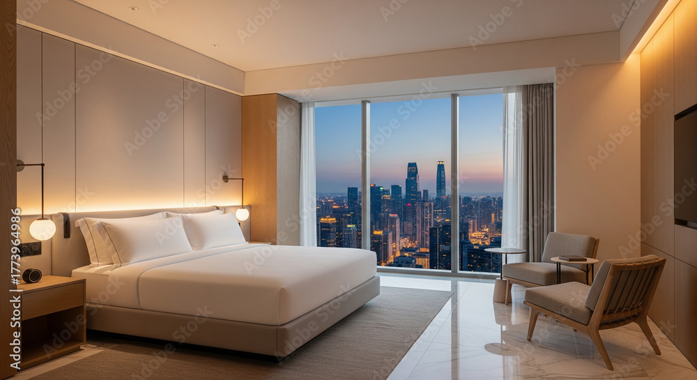 Fototapeta premium modern living room with a bed