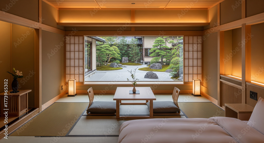 Fototapeta premium modern living room with a bed