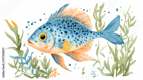 Bonito eco-tourism. Bonito eco-tourism hand drawn watercolor illustration